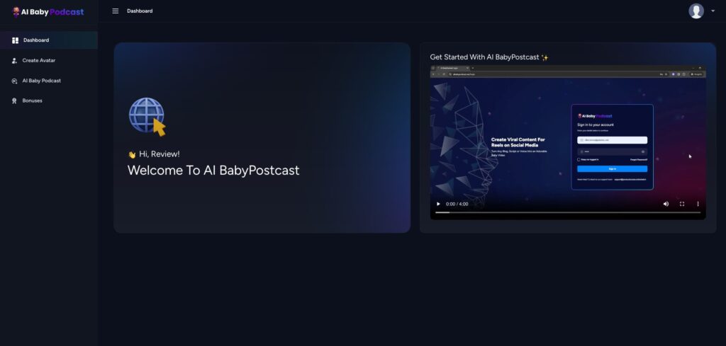 ai baby podcast members area