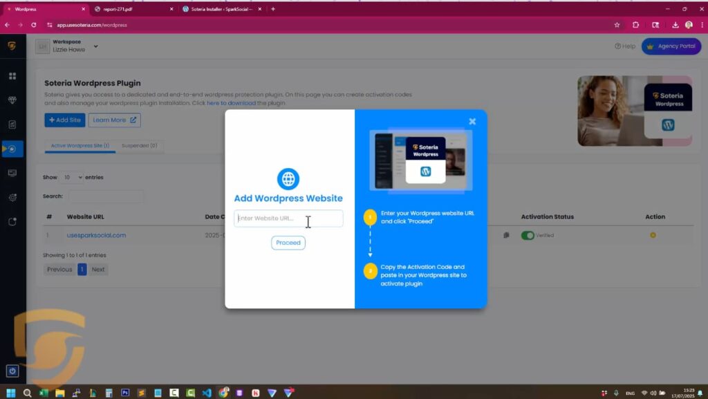 Soteria wp plugin