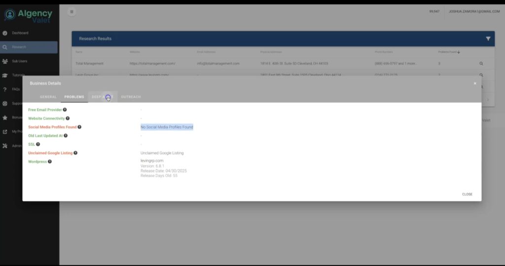 aigency valet lead finder